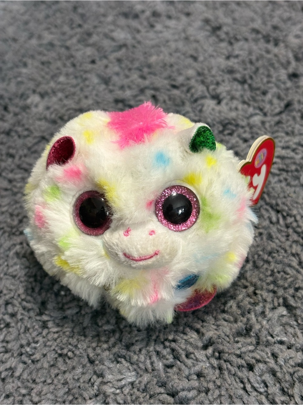NWT Ty Beanie Puffies colorful animal whose name is: Harmonie